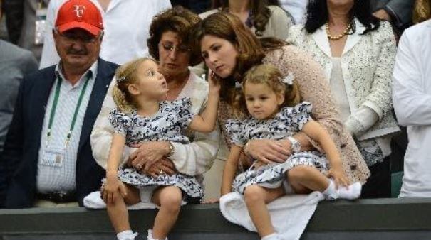 Robert Federer with his wife, daughter in law and granddaughters.
